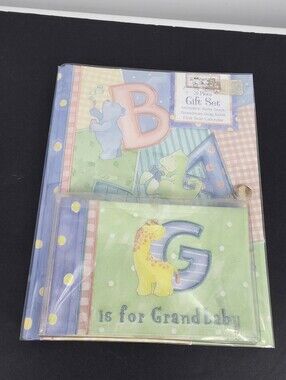 C.R. Gibson Cathy Heck Zoolphabet 3-Piece Baby Gift Set Memory Book New